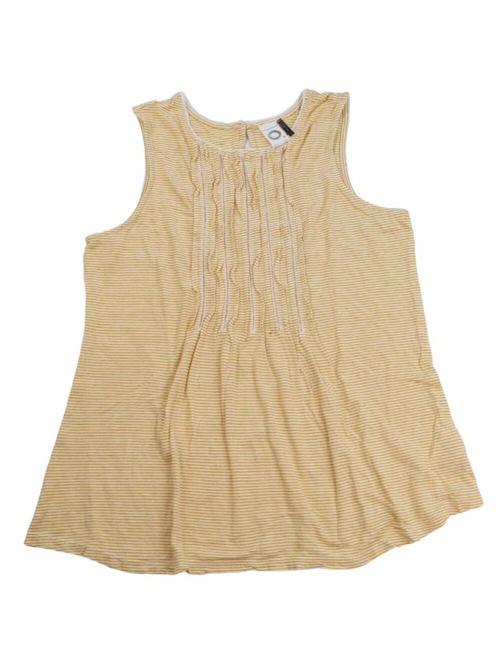 Anthropologie Akemi + Kin Yellow Striped Sleeveless Blouse M